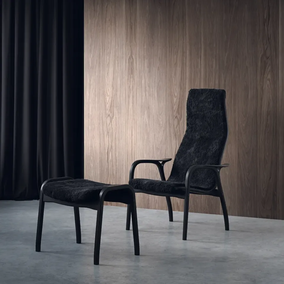 Swedese Armchairs & Footstools*Lamino armchair and footstool Edition, Black