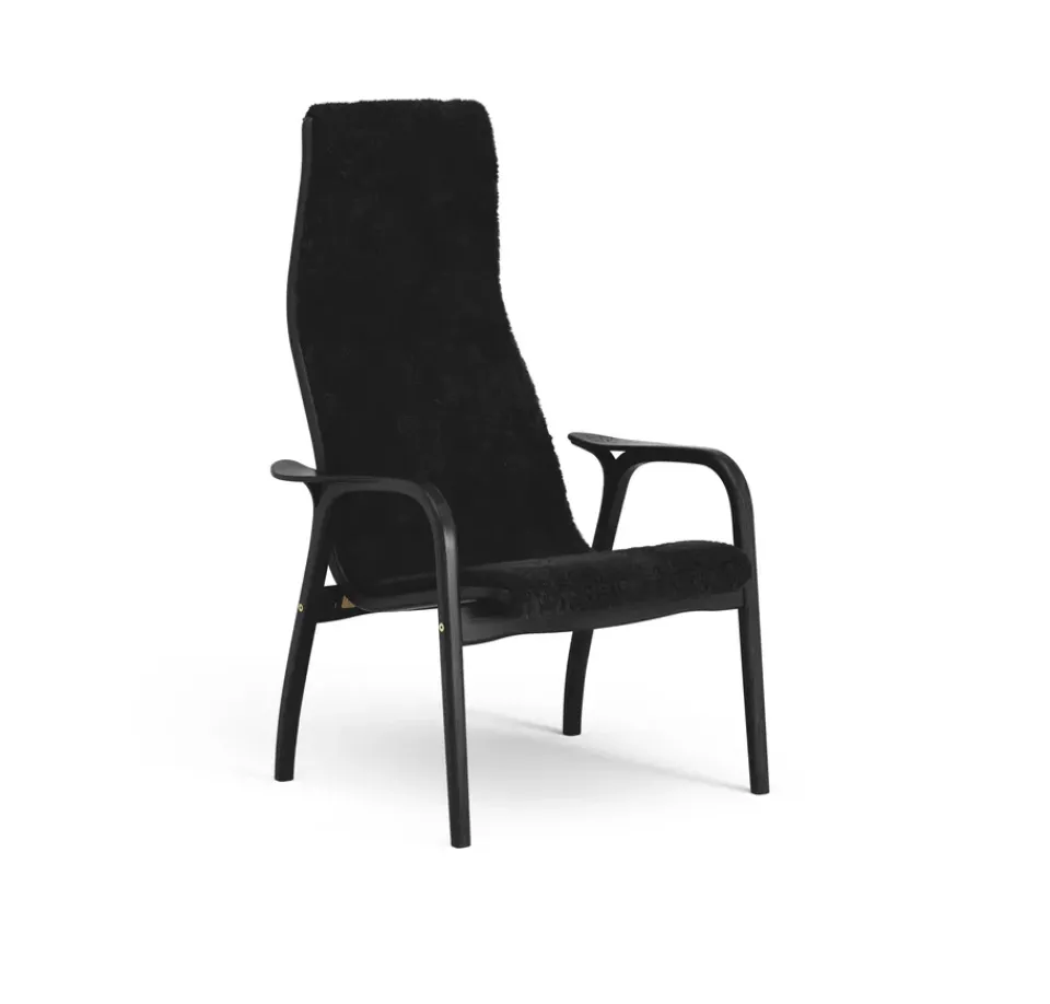 Swedese Armchairs & Footstools*Lamino armchair, Sheepskin - stained beech Black