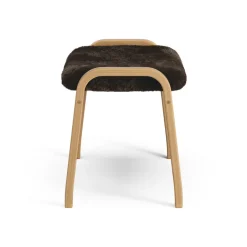 Swedese Armchairs & Footstools*Lamino foot stool oiled oak/sheep skin, Espresso (brown) Beige