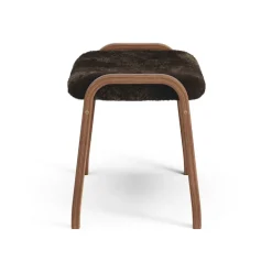 Swedese Armchairs & Footstools*Lamino foot stool oiled walnut/sheep skin, Espresso Brown