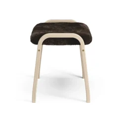 Swedese Armchairs & Footstools*Lamino foot stool white pigmented oak/sheep skin, Espresso (brown) Beige