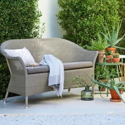 Cane-line Garden Sofas & Garden Benches|Balcony Furniture*Lansing sofa 2-seater weave, Taupe Beige