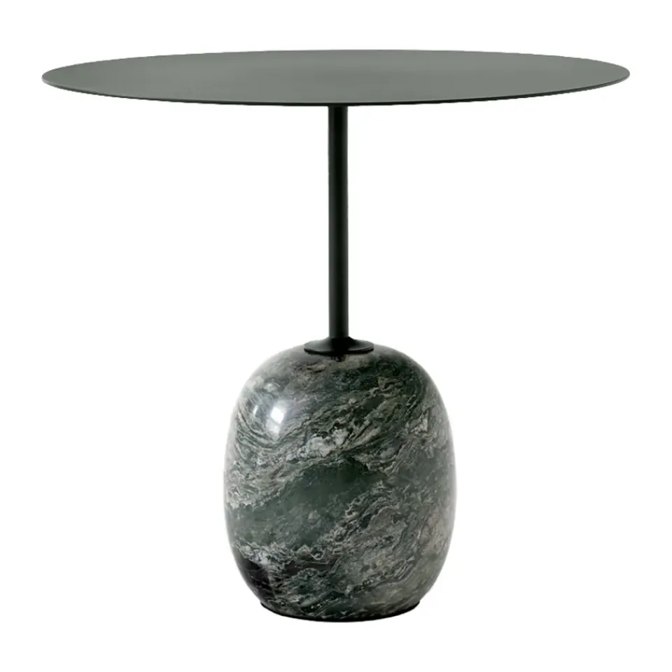 &Tradition Side Tables*Lato LN9 side table, Deep -Verde Alpi Marble Green