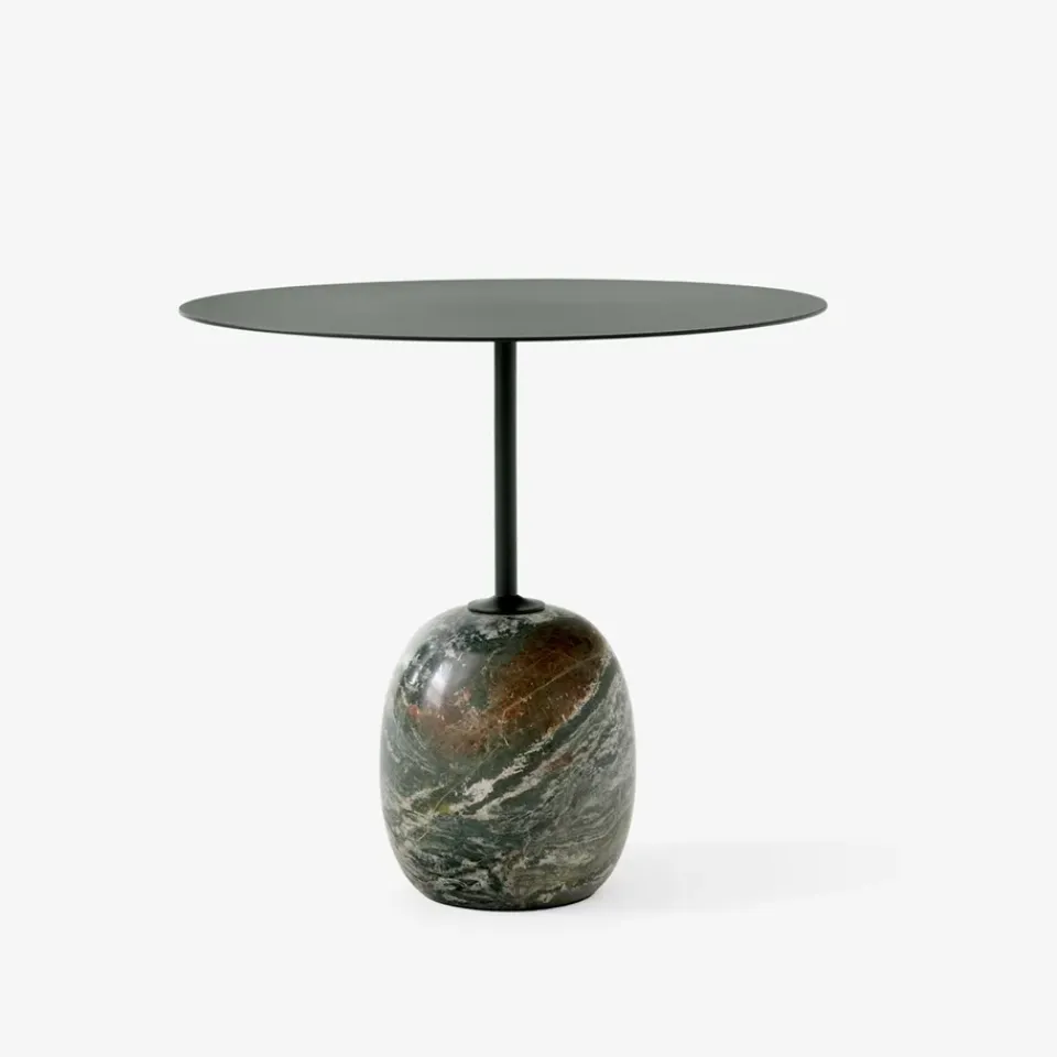 &Tradition Side Tables*Lato LN9 side table, Deep -Verde Alpi Marble Green