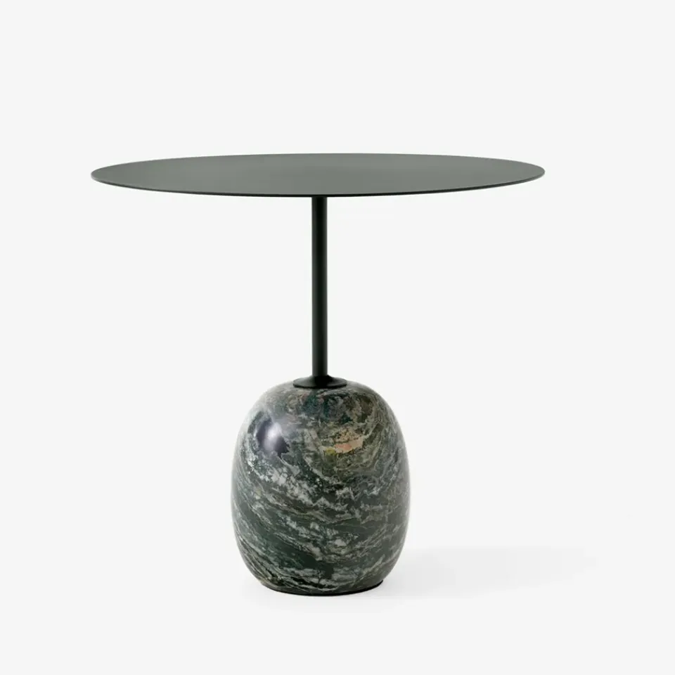 &Tradition Side Tables*Lato LN9 side table, Deep -Verde Alpi Marble Green