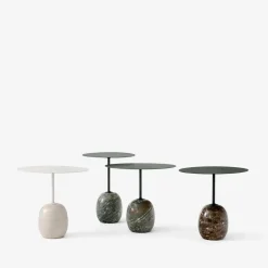 &Tradition Side Tables*Lato LN9 side table, Deep -Verde Alpi Marble Green