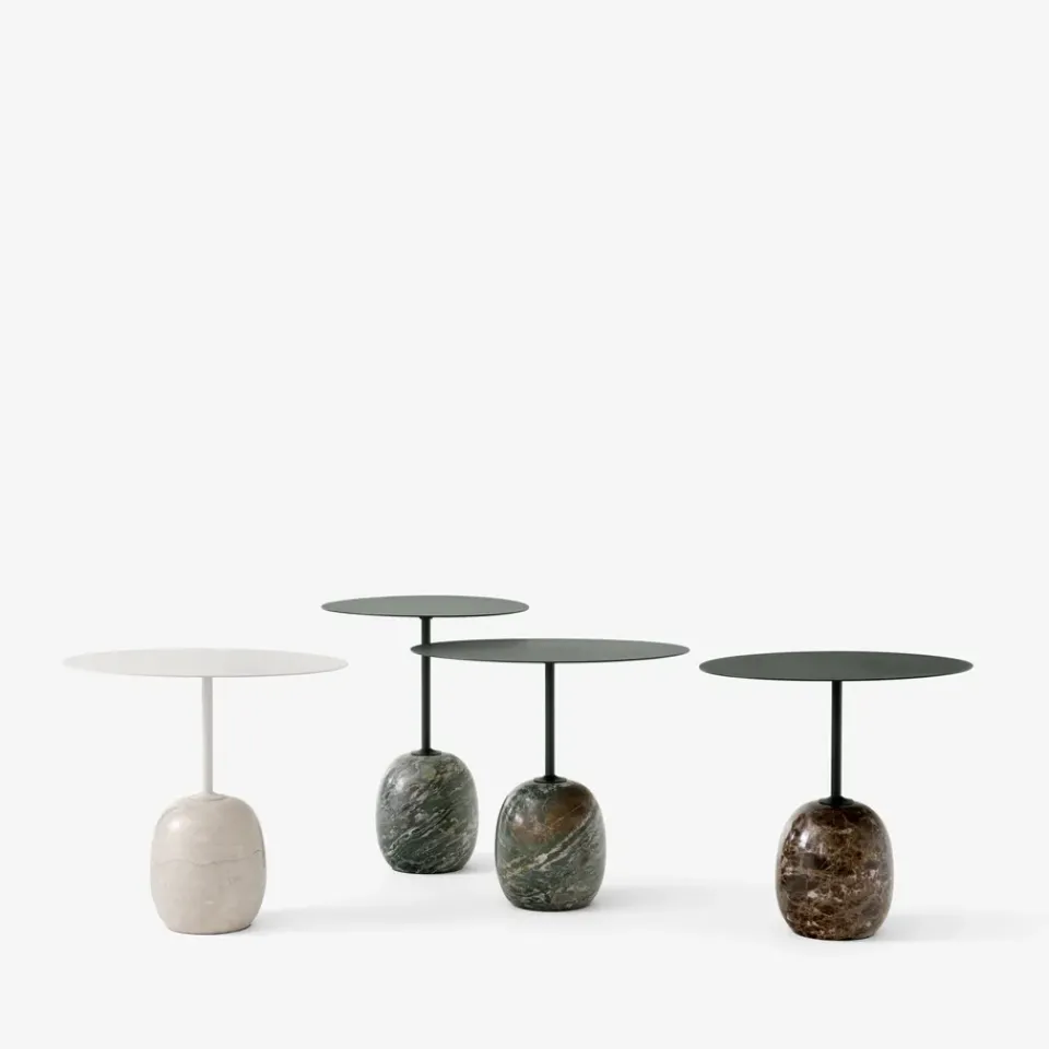 &Tradition Side Tables*Lato LN9 side table, Deep -Verde Alpi Marble Green