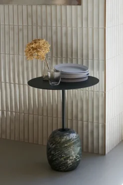 &Tradition Side Tables*Lato LN9 side table, Deep -Verde Alpi Marble Green