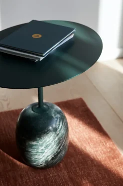 &Tradition Side Tables*Lato LN9 side table, Deep -Verde Alpi Marble Green