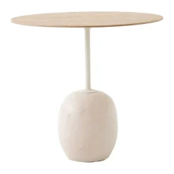 &Tradition Side Tables*Lato LN9 side table, Oak-Crema diva marble Beige