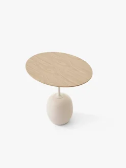 &Tradition Side Tables*Lato LN9 side table, Oak-Crema diva marble Beige