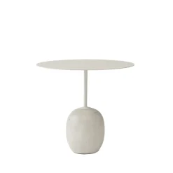 &Tradition Side Tables*Lato LN9 side table, , crema diva marble White