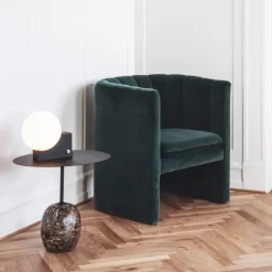 &Tradition Side Tables*Lato LN9 side table, , crema diva marble White