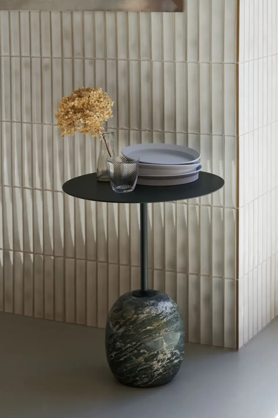 &Tradition Side Tables*Lato side table LN8, Deep -Verde Alpi Marble Green