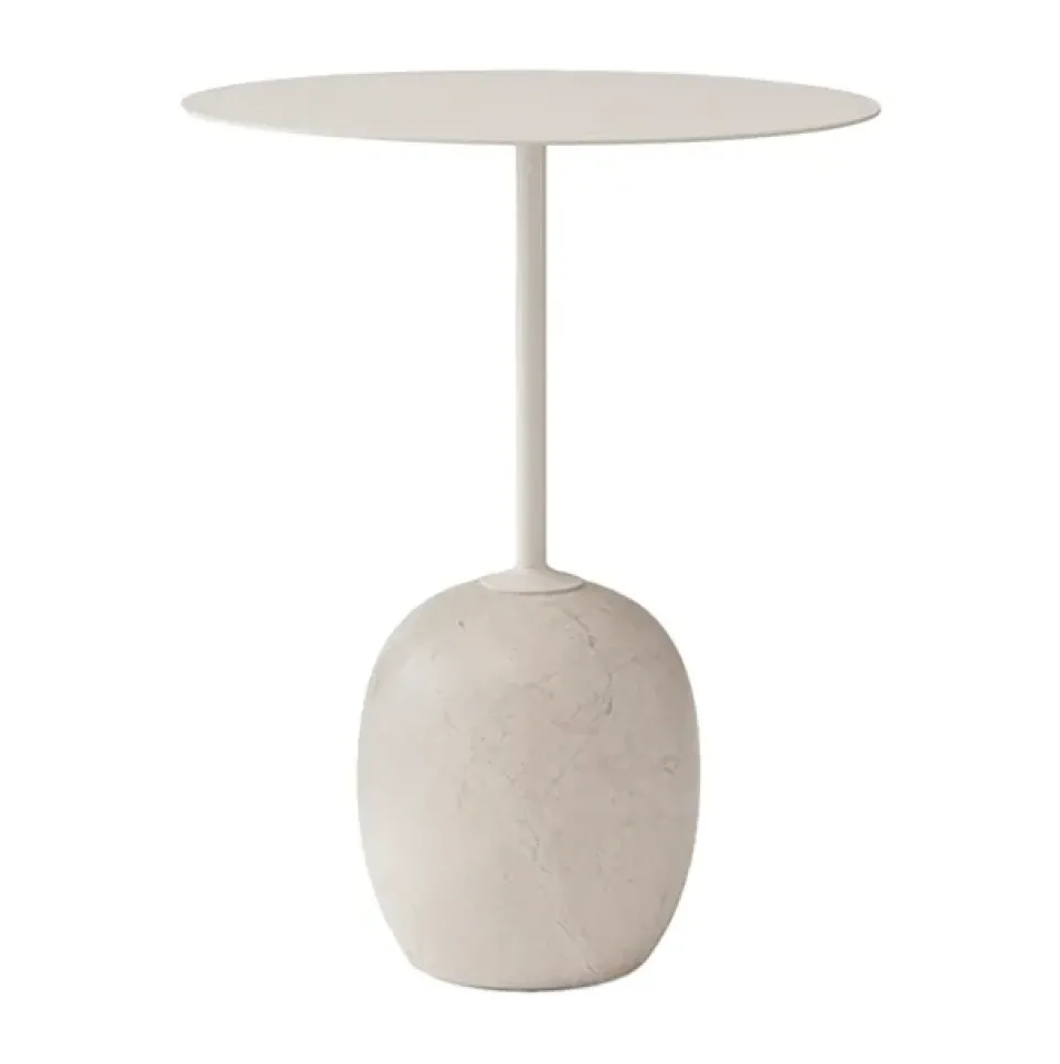 &Tradition Side Tables*Lato side table LN8, Ivory -Crema diva marble White