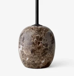 &Tradition Side Tables*Lato side table LN8, Warm -Emparador marble Black