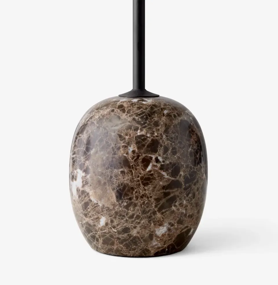 &Tradition Side Tables*Lato side table LN8, Warm -Emparador marble Black