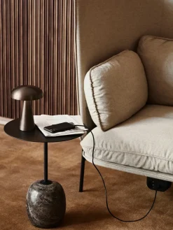 &Tradition Side Tables*Lato side table LN8, Warm -Emparador marble Black