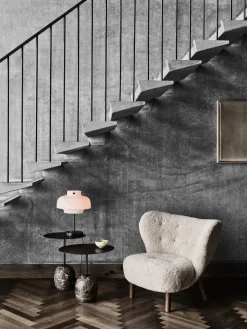 &Tradition Side Tables*Lato side table LN8, Warm -Emparador marble Black