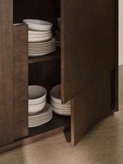 Design House Stockholm Dressers & Sideboards*Layer sideboard, Dark oak, 120x110, with legs Brown