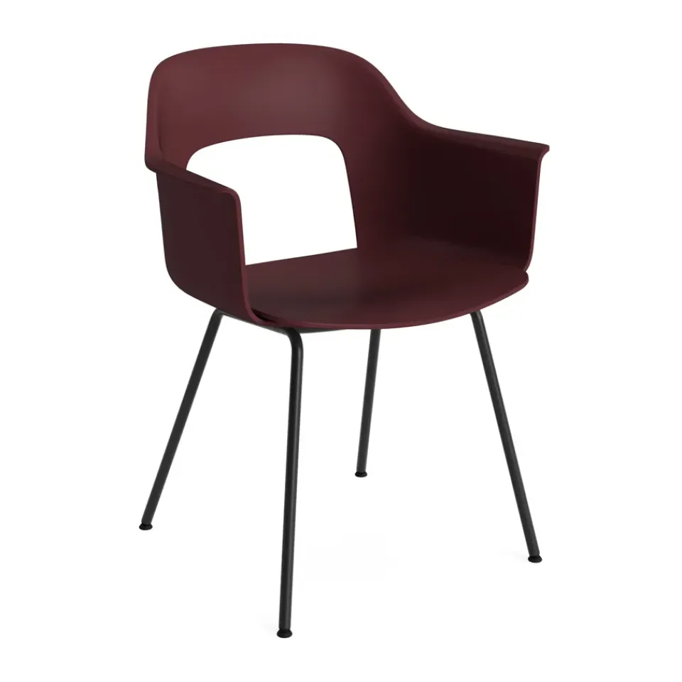 HAY Chairs*Layout Armchair 211 armchair, Bordeaux-black lacque steel Red