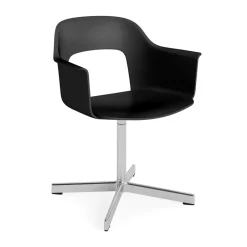 HAY Office Chairs*Layout Armchair 231 office chair, -polished aluminium 4-star swivel base Black