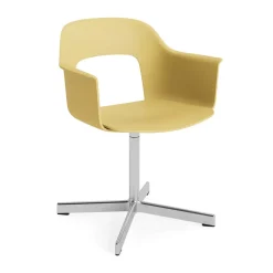 HAY Office Chairs*Layout Armchair 231 office chair, Biscotti-polished aluminium 4 star swivel base Yellow