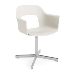 HAY Office Chairs*Layout Armchair 231 office chair, Cream -polished aluminium 4 star swivel base White