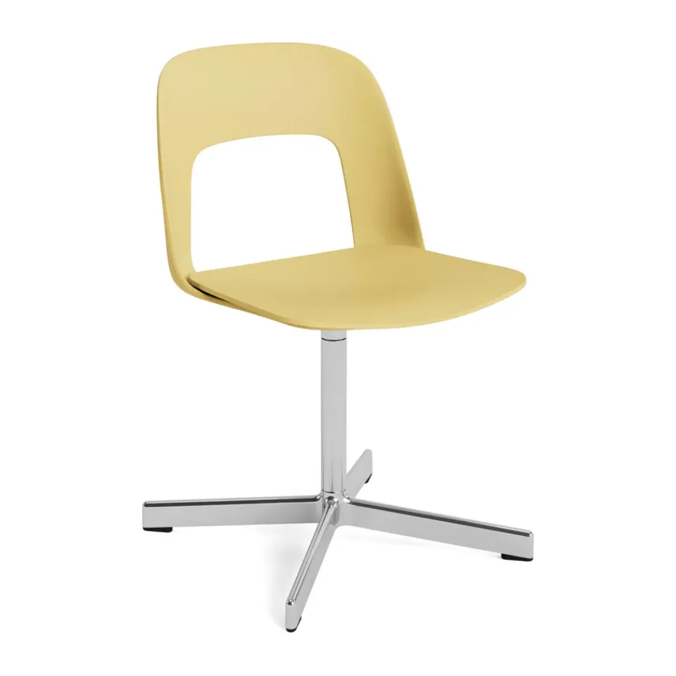 HAY Office Chairs*Layout Chair 131 chair, Biscotti-polished aluminium Yellow