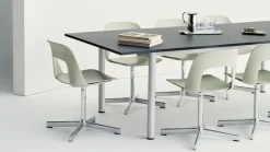 HAY Office Chairs*Layout Chair 131 chair, Biscotti-polished aluminium Yellow