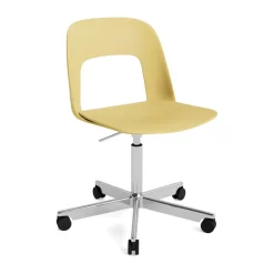 HAY Office Chairs*Layout Chair 141 chair, Biscotti-polished aluminium Yellow
