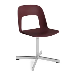 HAY Office Chairs*Layout Chair 131 chair, Bordeaux-polished aluminum Red