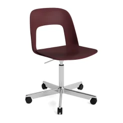 HAY Office Chairs*Layout Chair 141 chair, Bordeaux-polished aluminum Red