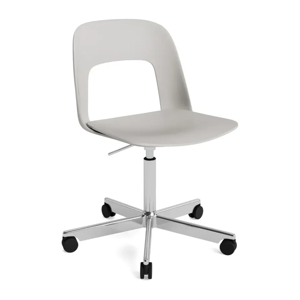 HAY Office Chairs*Layout Chair 141 chair, Sky -polished aluminium Grey
