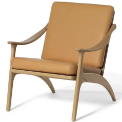 Warm Nordic Armchairs & Footstools*Lean Back Soavé armchair white-oiled oak, Natural Brown