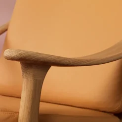 Warm Nordic Armchairs & Footstools*Lean Back Soavé armchair white-oiled oak, Natural Brown