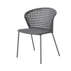 Cane-line Balcony Furniture*Lean chair, Light , french weave Grey