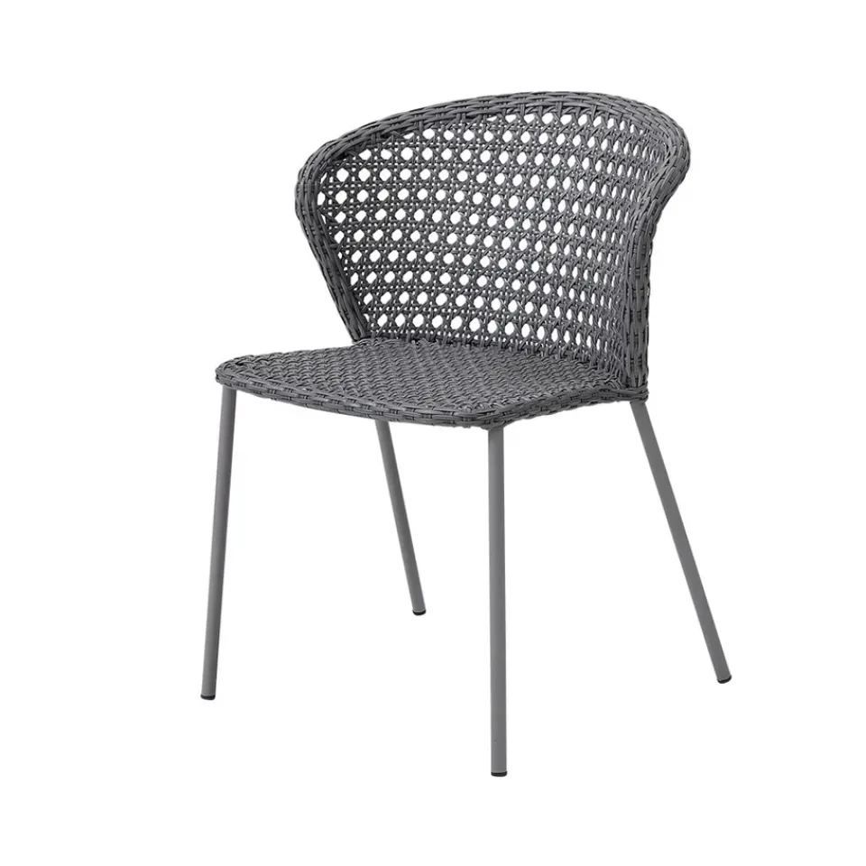 Cane-line Balcony Furniture*Lean chair, Light , french weave Grey