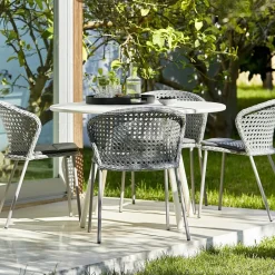 Cane-line Balcony Furniture*Lean chair, Light , french weave Grey