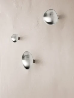 Ferm Living Clothes Hooks & Hangers*Lemon hook, Brushed stainless steel Silver-coloured