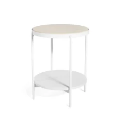 SMD Design Side Tables*Lene side table, , high, pigmented ash veneer White