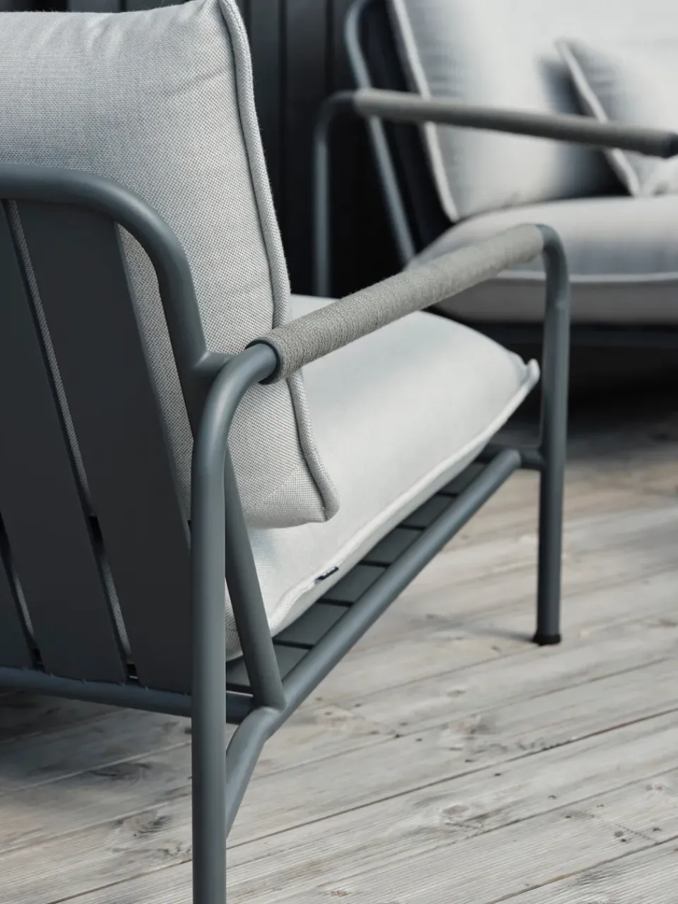 Brafab Outdoor Lounge Furniture*Lerberget lounge chair, Anthracite-ash Grey