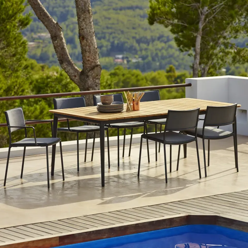 Cane-line Seating*Less armchair, Natural-lava grey frame Beige