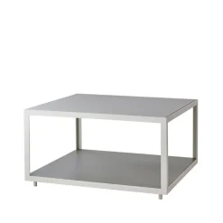 Cane-line Table For Outdoor Use|Outdoor Lounge Furniture*Level coffee table ceramic 79x79 cm, Light -white Grey