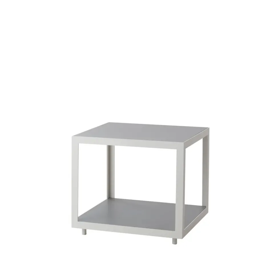 Cane-line Table For Outdoor Use*Level side table, Light , ceramic, white frame Grey
