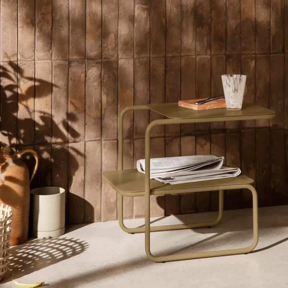 Ferm Living Table For Outdoor Use*Level side table, Olive Green