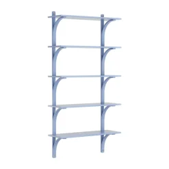 Swedese Shelves & Shelving Systems*Levi shelf 5 shelves, ILKE -brass, 90 cm Blue