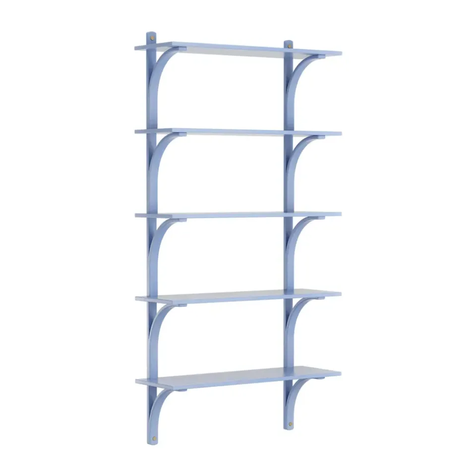 Swedese Shelves & Shelving Systems*Levi shelf 5 shelves, ILKE -brass, 90 cm Blue