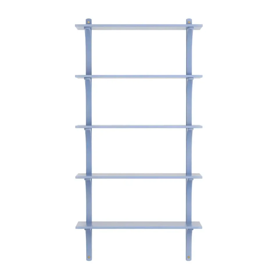 Swedese Shelves & Shelving Systems*Levi shelf 5 shelves, ILKE -brass, 90 cm Blue