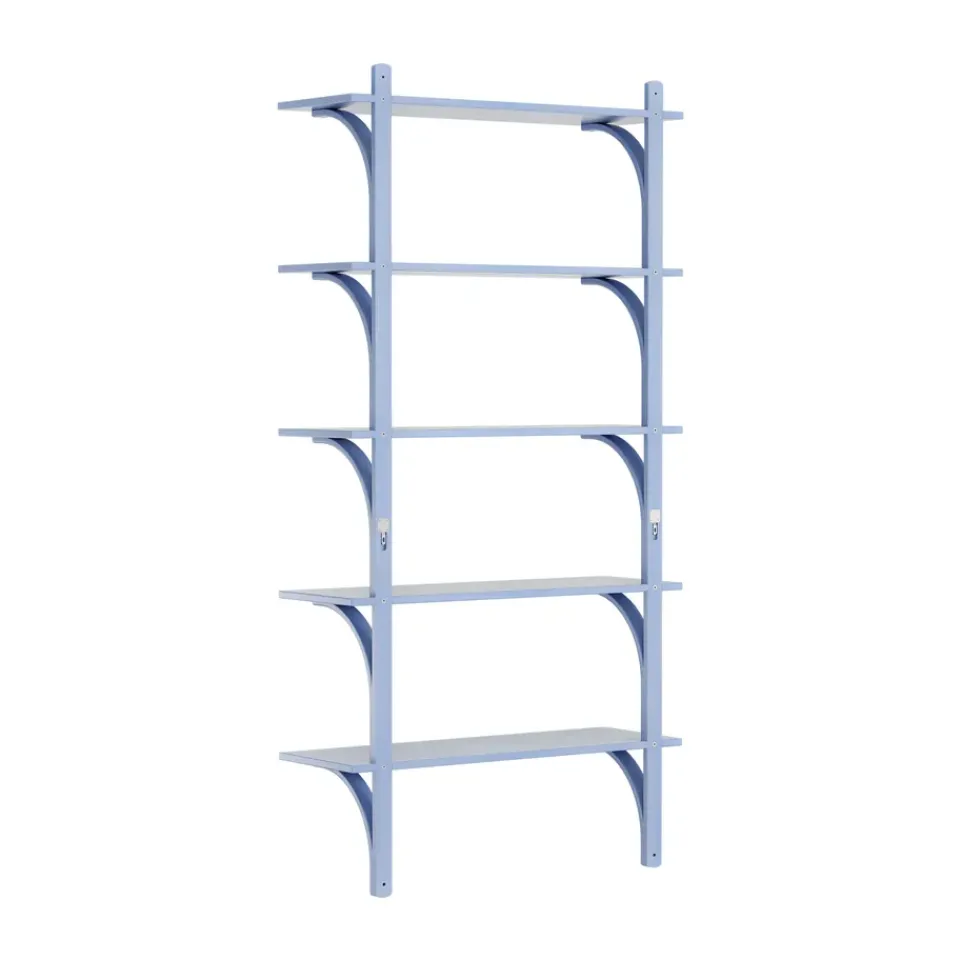 Swedese Shelves & Shelving Systems*Levi shelf 5 shelves, ILKE -brass, 90 cm Blue